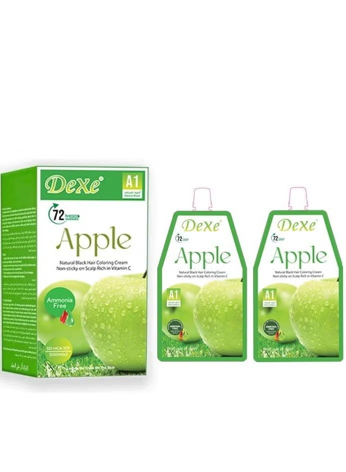 كريم صبغة شعر أسود طبيعي  تغطية مثالية للشيب ولمعان يدوم – 2 × 500 مل